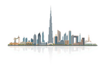 Dubai City Skyline - Burj Khalifa & Marina